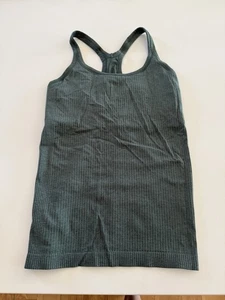 Lululemon Ebb To Street Tank Green Size 6 Built In Shelf Bra - Picture 1 of 2