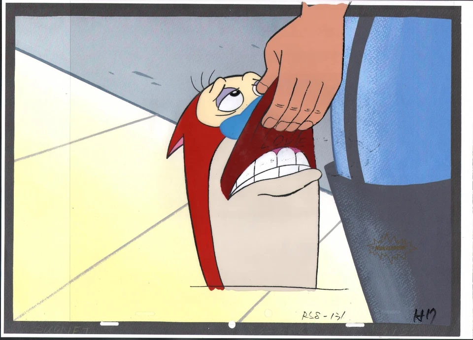 THE REN & STIMPY SHOW PRODUCTION ANIMATION CEL SEASON 4 IT'S A DOG'S LIFE w COA - Image 1 of 1