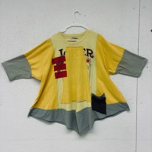 Catherine Doll Upcycled Collage Smock Blouse Top - Unikat! - Bild 1 von 4