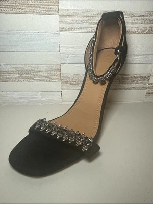 Tacones de aguja Tory Burch para mujer negros + cristales - talla 7 1/2 cuero Foto 1 de 4