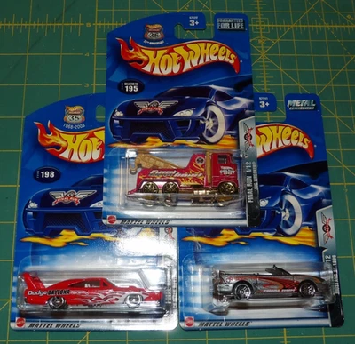 3X - 2003 Hot Wheels Final Run - Rig Wrecker, Dodge Charger Daytona, Mustang GT - Image 1 of 4