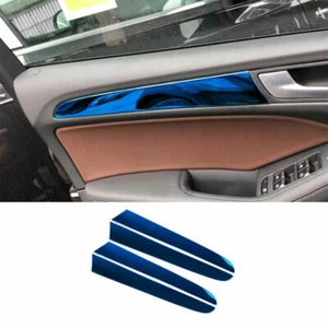 Fit For Audi Q5 2009-2016 2017 Blue Titanium Inner Door Panel Strip Trim 4PCS - Picture 1 of 4