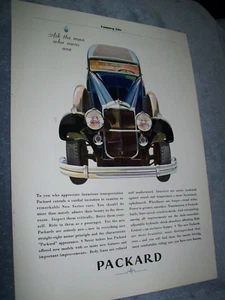 1932 Packard  - Ask the man who owns one - large, pretty color ad - Picture 1 of 1
