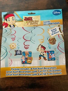 Jake and the Never Land Pirates Birthday Party Hanging Swirl Decorations NEW - Picture 1 of 1