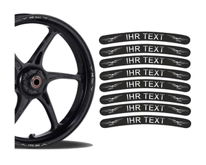 Pegatina borde llanta GP-Style moto coche 26 llanta texto deseado águila plata - Imagen 1 de 12