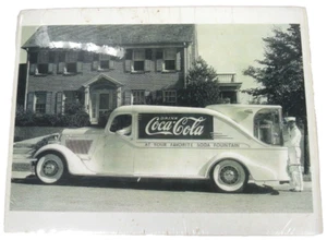 Coca Cola Soda Fountain Advertising Fav Soda Truck Vintage Art Deco Era Photo - Picture 1 of 4