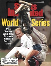  MINNESOTA TWINS DAN GLADDEN 1991 SPORTS ILLUSTRATED WORLD SERIES MIKE TYSON