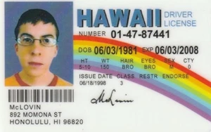 McLovin Ausweis aus Superbad Film KOSTENLOSER VERSAND - Bild 1 von 1