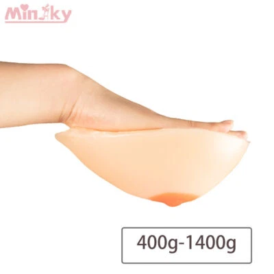 Silicone Teardrop Breast Forms Fake Boobs Bra Enhancers A-H Cup Crossdresser Cos - Image 1 of 4