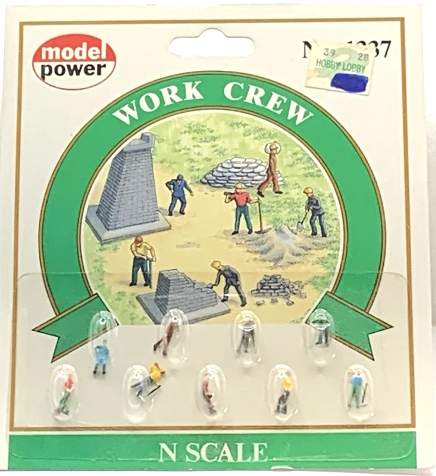 Model Power N-Scale #1337 Work Crew Railroad Personnel (9) NIP - Image 1 of 1