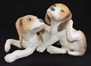 Cybis Beagle Puppy's Dog's Clancey & Brannigan (6"Tall-" Long) - Picture 1 of 11