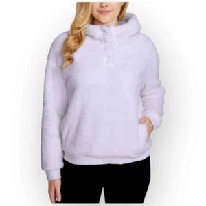 LUKKA LUX Sherpa Fleece Pullover Hoodie, Soft Lavender, Size XS, NWT 1095XS - Picture 1 of 7