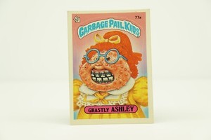1985 Garbage Pail Kids Stickers #77a Ghastly Ashley 2nd Series Excellent