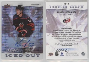 2020-21 Upper Deck Allure Iced Out Blue Auto Andrei Svechnikov #IO-11 Auto