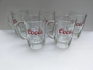 Menge 5 coole Vintage Farben Bier Glas Becher Steine schwer 5" - Bild 1 von 6