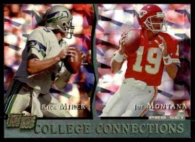 1993 ProSet Prism #CC8 Joe Montana HOF Kansas City Chiefs CARD NICE w Rick Mirer - Image 1 of 4