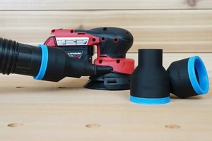 2 1/2" Shop Vac Hose Adapter for Milwaukee Fuel M18 5in Random Orbit Sander - Picture 1 of 4