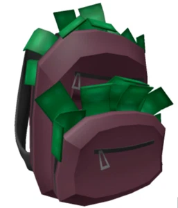Roblox DevSeries Brookhaven Sparkplug BACKPACK OF CASH Virtual Toy Code Only - Picture 1 of 1