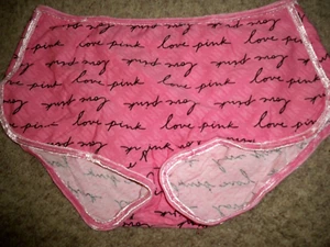 VICTORIAS SECRET VALENTINES SHORTIE VELVET PINK LOGO LARGE NEW - Picture 1 of 1