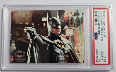 1992 Stadium Club Batman Returns #63 2 Creators Card Graded PSA 10 Gem Mnt Pop 4 - Image 1 of 2