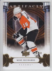 2009-10 UD ARTIFACTS MIKE RICHARDS GOLD 18/50 HIS JERSEY # PARALLEL #78 Flyers