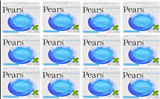 12x Pears Soap with Mint Extract Hand Care Soap Mint Extract 125 gm Bars 12-Bars