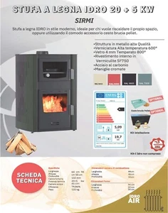 Stufa a Legna IDRO con Forno 20 + 5 kw - Foto 1 di 6