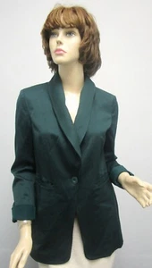 St John NWOT Green Fabric Wool - Silk Blend JACKET SZ 4 - Picture 1 of 6