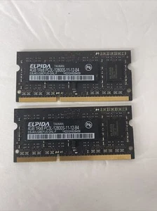 Elpida 8GB (2x4GB) PC3-12800S DDR3 1600Mhz Laptop Memory RAM MATCHED SET! - Picture 1 of 2