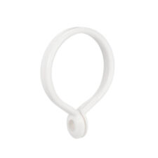 Curtain Rings Plastic Drapery Ring w Snap Closure for Curtain Rods White 50 Pcs