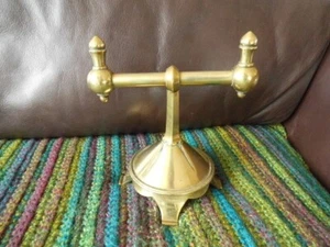 Fire Dog Solid Brass Antique Genuine Victorian Deco Fireplace HEAVY - Picture 1 of 5