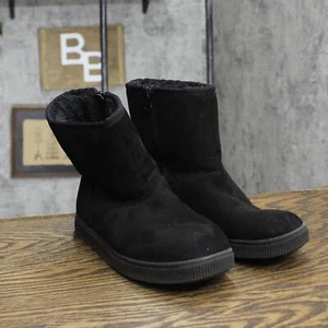cat & Jack Girls Youth Holland Zipper Shearling Style Boots 88435448 Black 3 - Picture 1 of 7