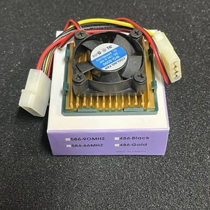 Pentium 586 Socket 5 CPU Fan w/ Aluminum Heat Sink Molex 4 PIN Connector NEW - Picture 1 of 5