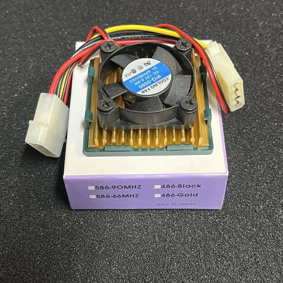 Pentium 586 Socket 5 CPU Fan w/ Aluminum Heat Sink Molex 4 PIN Connector NEW - Image 1 of 4