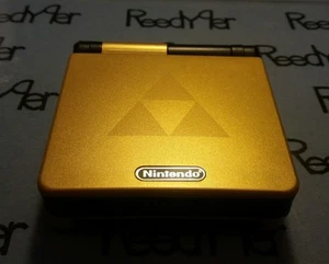 Gold & Black Zelda Triforce Gameboy Advance SP *MINT* AGS-101 Nintendo System gb - Picture 1 of 6