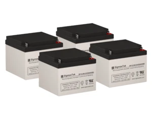 Deltec 2026 UP, SLA AGM Battery Replacement Set of 4 by SigmasTek SP12-26 (NB) - Picture 1 of 7