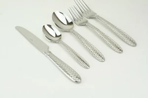 Wallace REINS 18/10 Stainless Flatware Woven Texture YOUR CHOICE - Picture 1 of 7