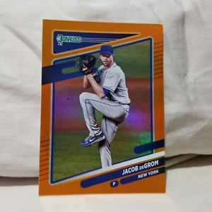 Jacob DeGrom 2021 Donruss Orange Holo Card #150 New York Mets - Picture 1 of 3
