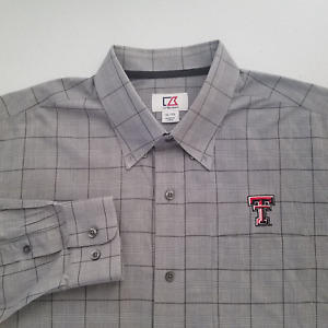 Texas Tech Red Raiders Cutter & Buck Button Front Long Sleeve Shirt Mens Size XL