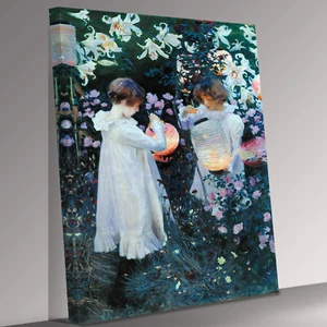 John Singer Sargent Carnation Lily Lily Rose Canvas Wall Art Ready To Hang - Picture 1 of 6