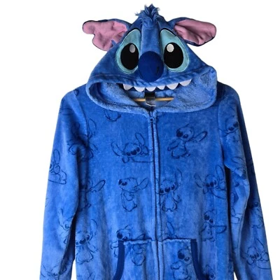 Disney Stitch Una Pieza Cremallera Imitación Piel Pijama Disfraz Adulto Talla S 4-6 Foto 1 de 4
