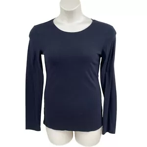 Zenana Outfitters Womens Knit Top Black Size Large LS Round Neck Runs Slim - Picture 1 of 10