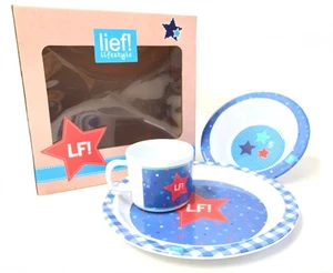 LIEF! 555325 MELAMIN KINDER- ESSGESCHIRR ESS LERN SET STERN BLAU 3 TLG. - Bild 1 von 1