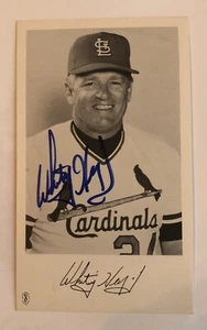 1984 Whitey Herzog St. Cardinal Manager Team Ausgabe handsignierte Postkarte. - Bild 1 von 2