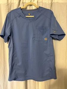 Carhartt Scrub Top Shirt Herren Small Blau Multi Pocket Baumwollmischung - Bild 1 von 5