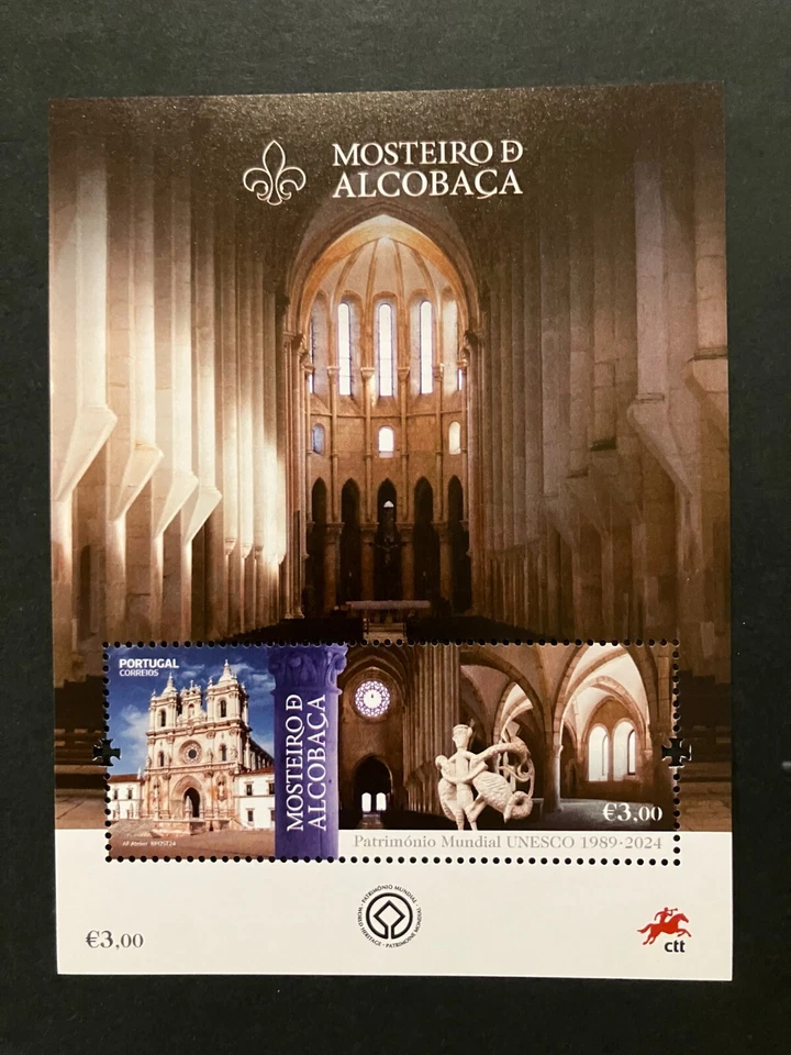 Portugal 2024 - Alcobaça Monastery stamps S/S - Image 1 of 1