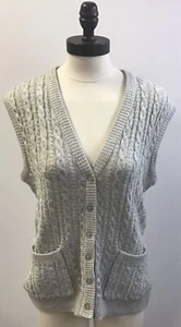 Damen Pullover Weste Northen Isles Vintage grau Größe 40 oder MD/LG - Bild 1 von 2