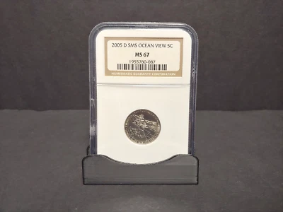 2005 "D" SMS Ocean View 5C Jefferson Nickel - NGC MS-67 - FREE Shipping! - Image 1 of 4