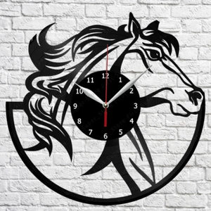 Horse Vinyl Record Wall Clock Art Decor Original Gift 12'' 30cm 2321 - Picture 1 of 12