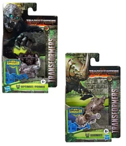 Transformers Rise Of The Beasts Optimus Primal Rhinox 7cm - 2 PACK - Picture 1 of 3